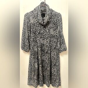 Animal print sweater dress